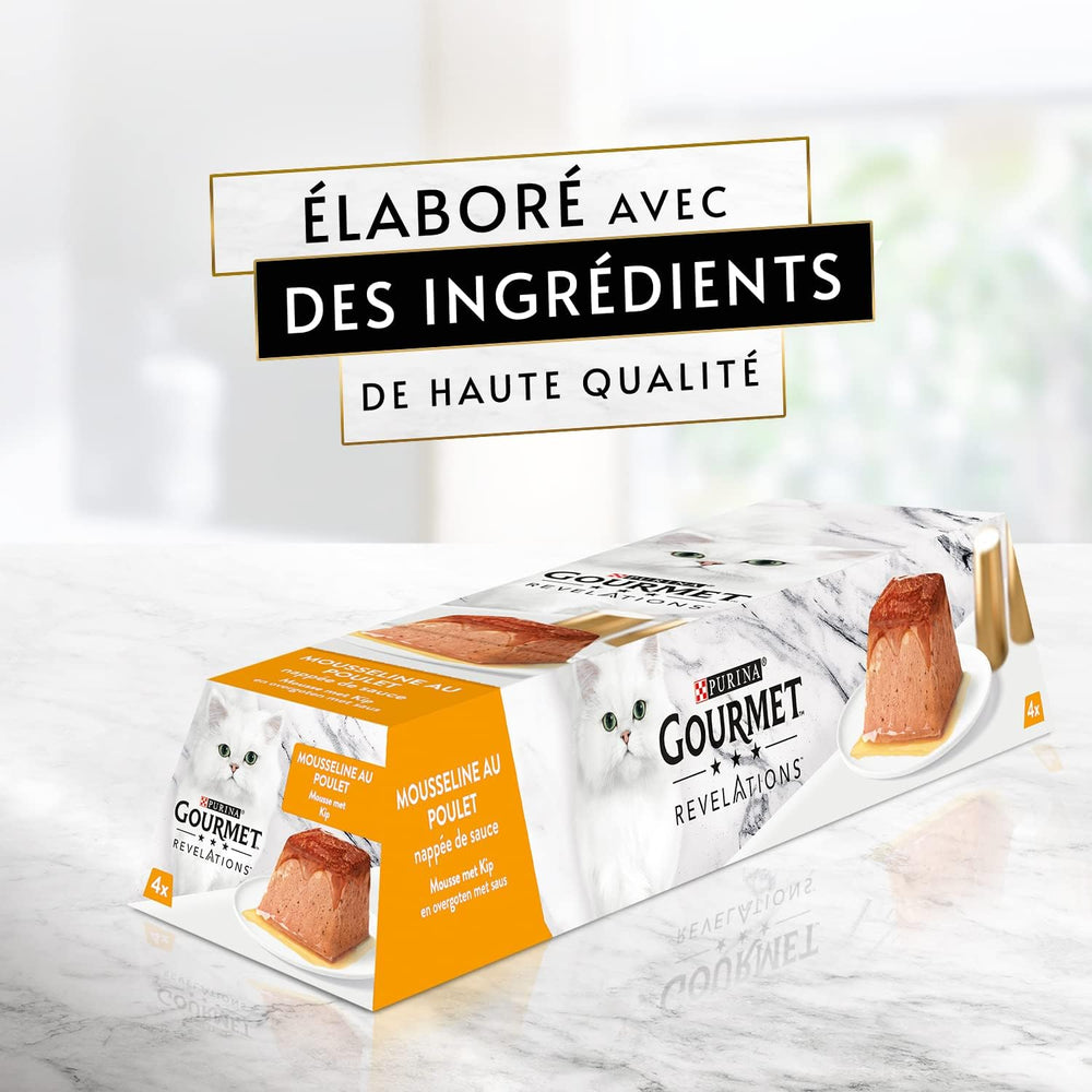 Revelations Muslin cu Pui și Sos | Mâncare pentru Pisici Adulte | 4 x 57 g