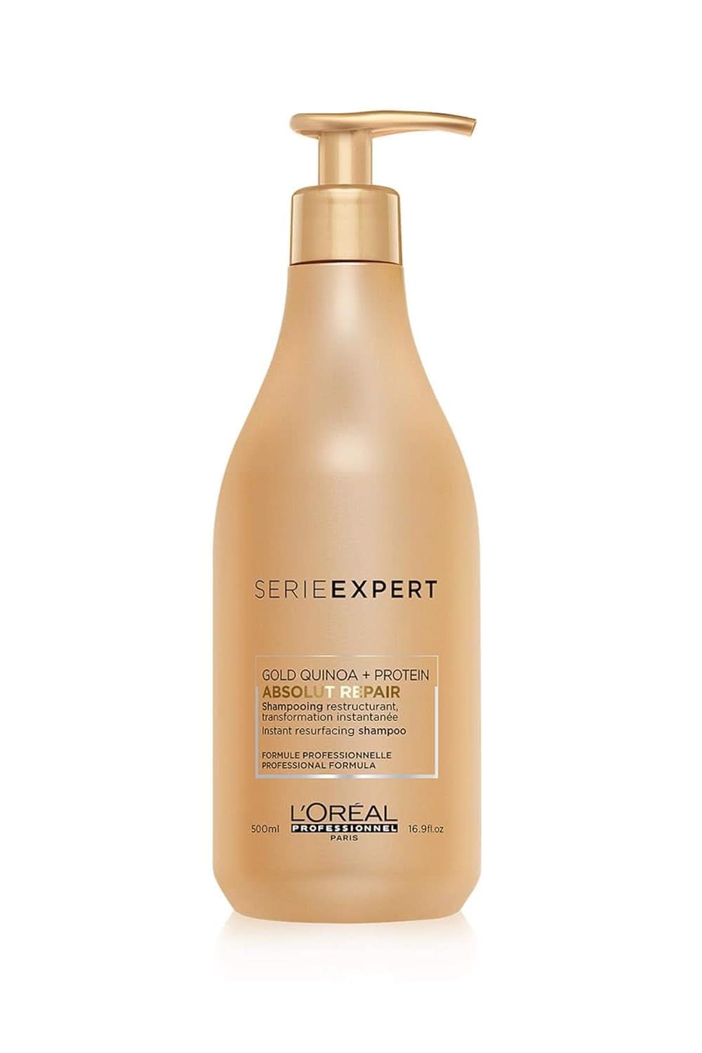 L'OréAl Professionnel Serie Expert Absolut Repair Gold, Shampoo alla quinoa + Doccia e bagno proteico Naty Shop