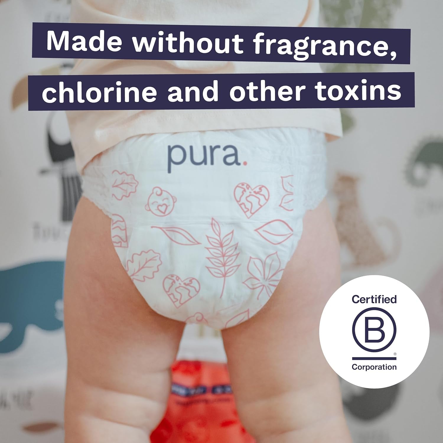 Mutandine ecologiche, taglia 7 (17 kg+), 16 pezzi, biancheria intima usa e getta per pelli sensibili e allergiche, senza profumo, chiusura laterale