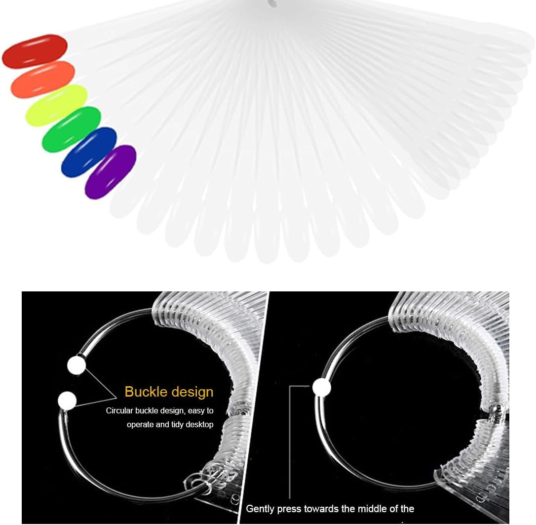 100 de accesorii pentru semnarea unghiilor, șabloane pentru unghii, cap rotund transparent și culoare naturală tip balet, accesorii pentru semnarea unghiilor, vine cu 2 autocolante digitale cu sclipici 1-100