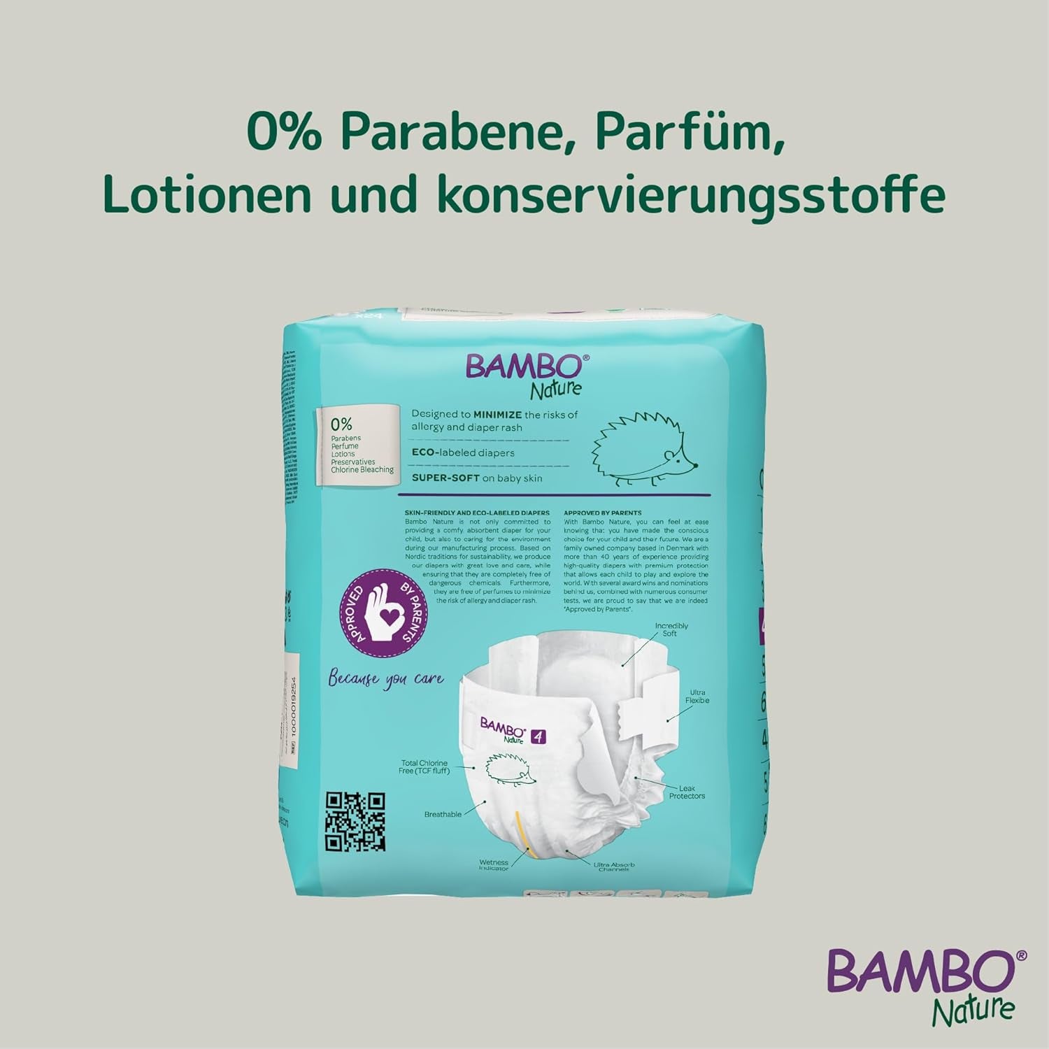 Pannolini per Neonati Bambo Nature, Taglia 4 (7-14 kg), 144 pz, Confezione Mensile | Pannolini Premium con protezione dalle perdite migliorata | Massimo comfort e libertà per i bambini attivi | Pannolini dermatologicamente testati