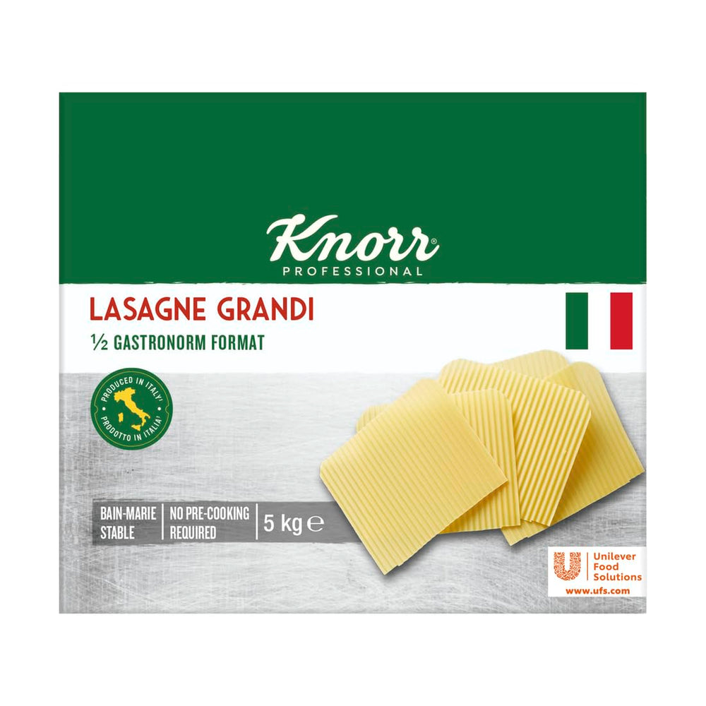 Lasagna Grandi Knorr 1/2 formato Gastronorm - sfoglia ondulata per pasta - confezione grande, 5000 g