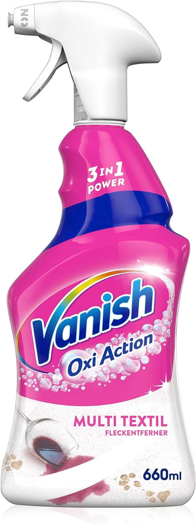 Vanish Oxi Action Multi - Smacchiatore Tessili Spray - 660 ml - Detergente tessile per tappeti e tappezzerie - contro sporco e odore di urina Naty Shop