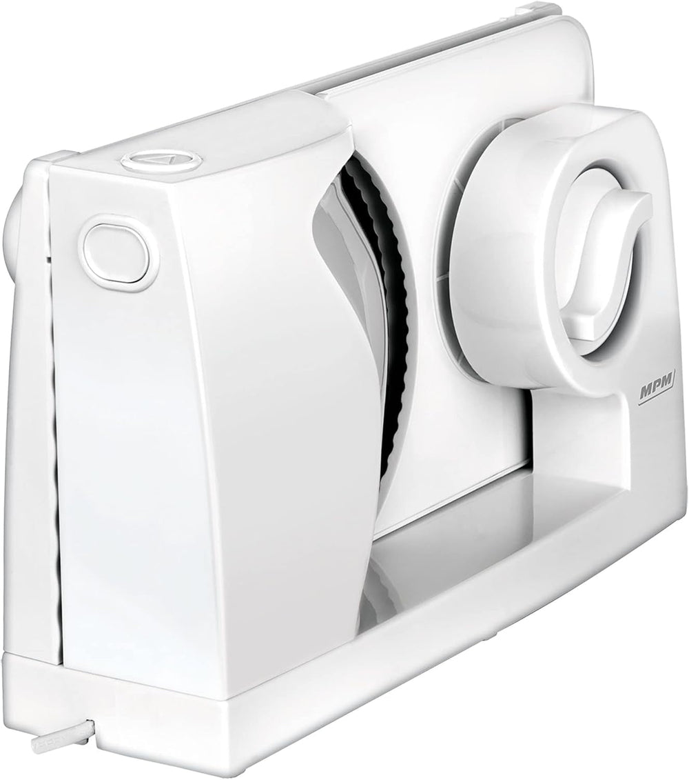 MPM MKR-05 Affettatrice elettrica universale, spessore di taglio regolabile fino a 15 mm, 150 W Trituratori e Affettatrici Naty Shop