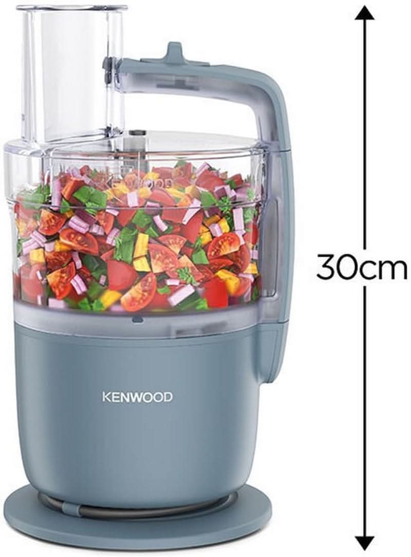 Kenwood Multipro Go FDP22.000GY, Robot Da Cucina Che Trita, Affetta, Grattugia, Riduce in Purea E Impasta, Ciotola Da 1.3L, Lame per Impastare, Disco Da 4 Mm, 650W, Storm Blu Mama si Copilul Naty Shop