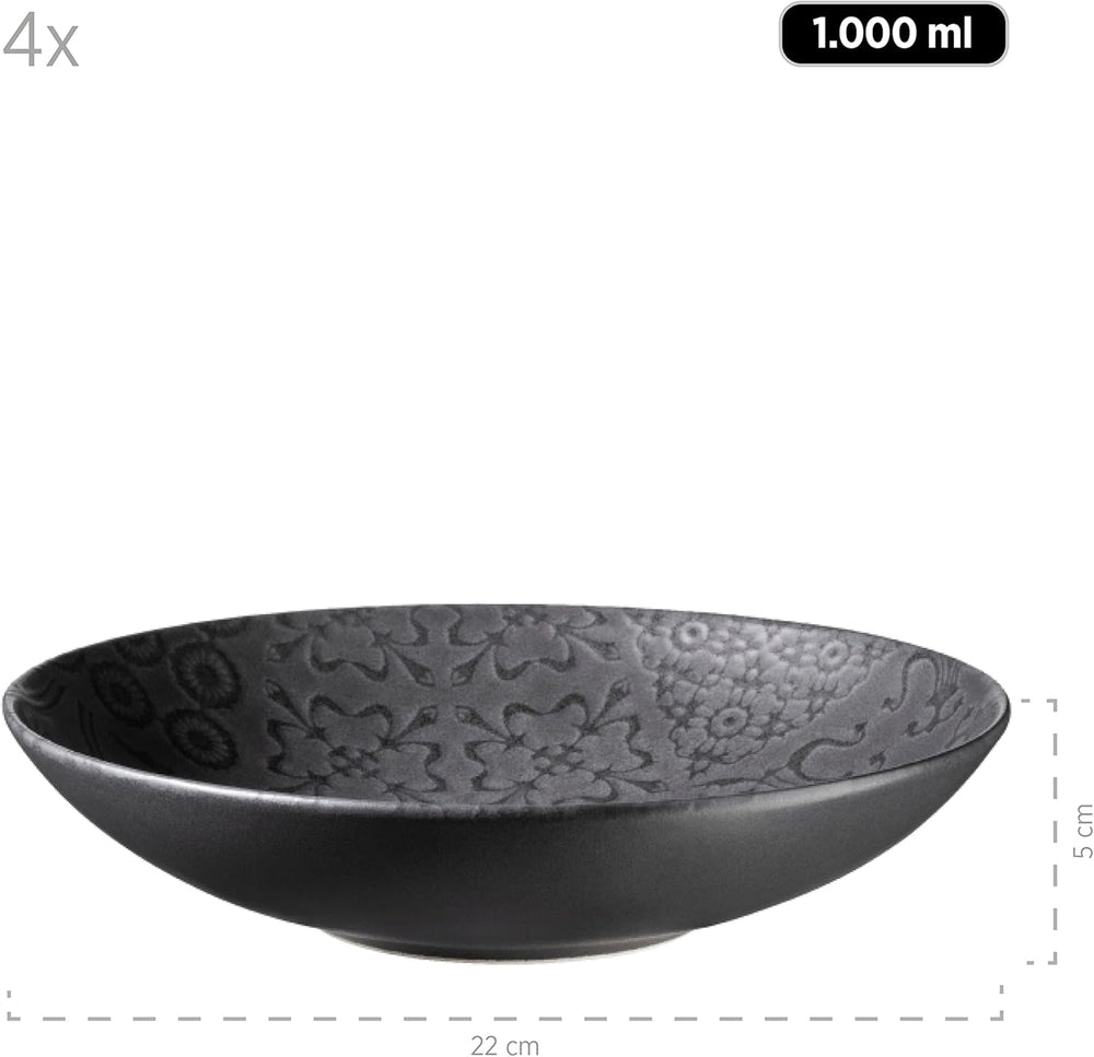 MÄSER 935076 Serie Tiles Servizio da tavola vintage per 4 persone in stile moresco Set di stoviglie Naty Shop