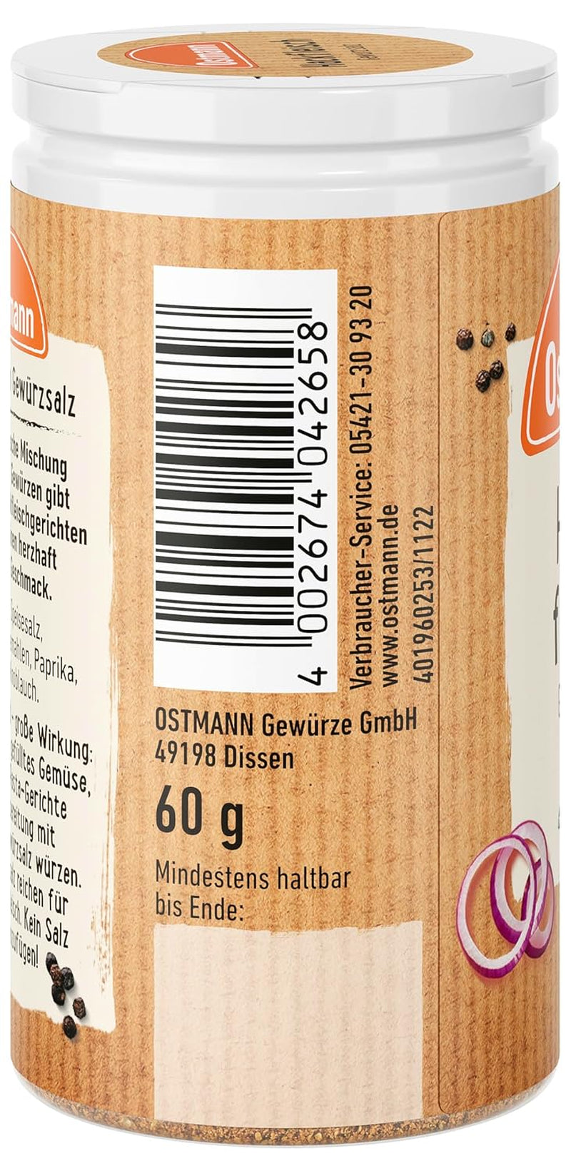Ostmann Gewürze - Hackfleisch Gewürzsalz | Gewürz für Hackfleisch, Buletten oder Cevapcici | 60 g di Streudose