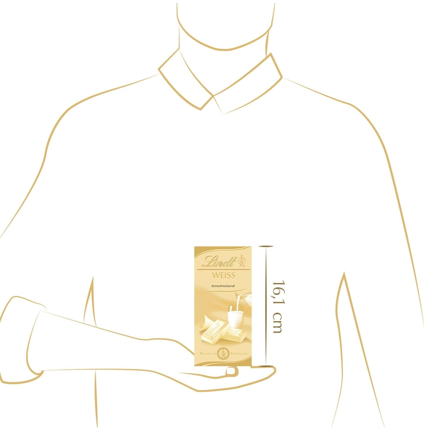 Lindt Cioccolato Bianco Fuso Fine, 100 grammi Cioccolatini Naty Shop