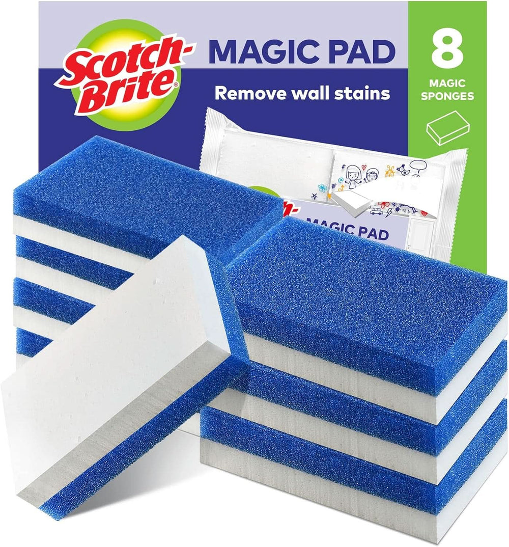 Scotch-Brite Classic Pot Cleaner, 16 spugne per confezione, spugna per la cucina - pulisce in modo potente ed efficiente Detersivi da cucina Naty Shop White Per macchie ostinate e protezione delle unghie