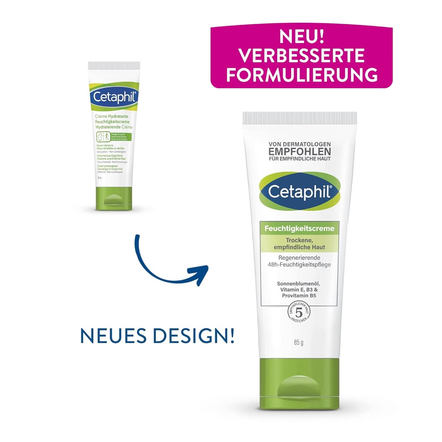 Cetaphil Crema idratante per pelli secche e sensibili, 85 ml Doccia e bagno Naty Shop