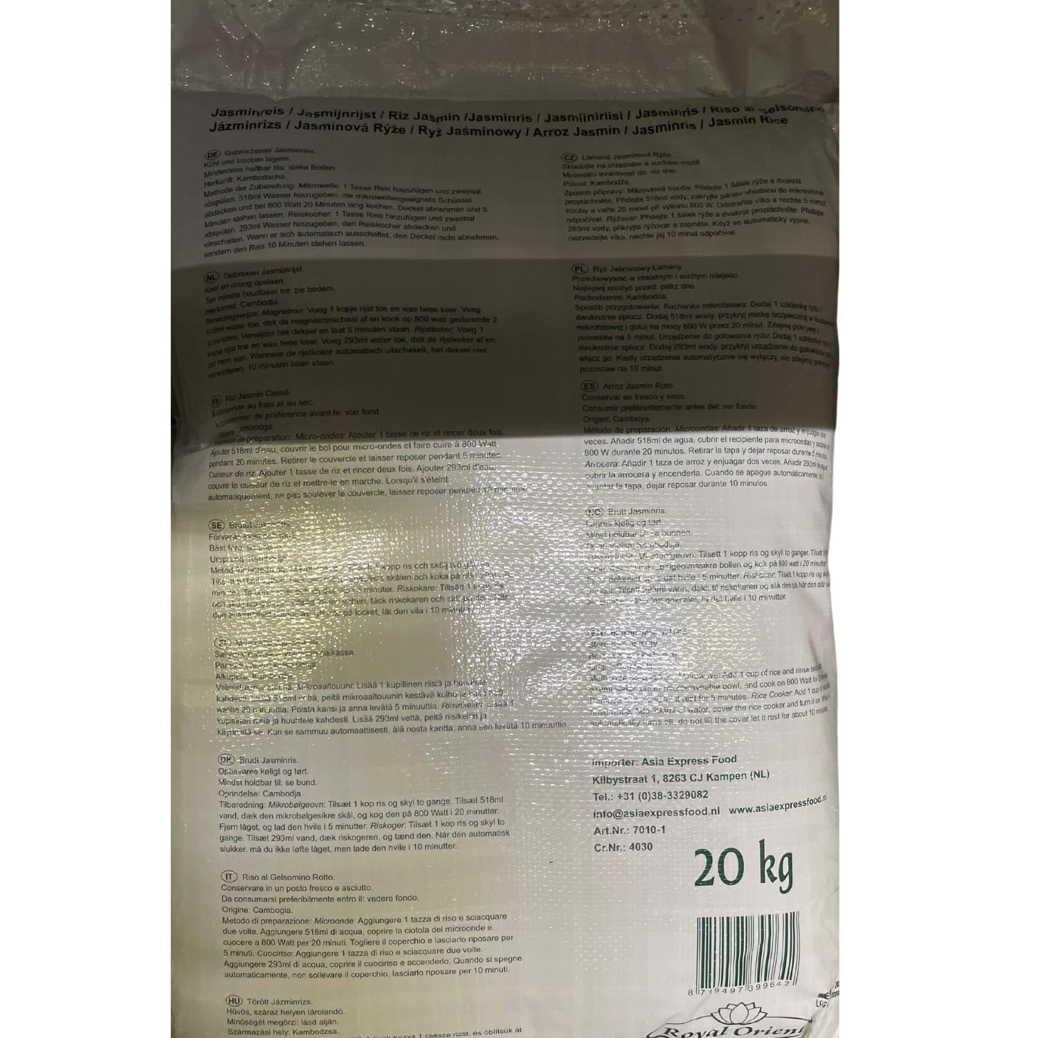 Royal Orient - Riso al gelsomino - (1 X 20 KG)