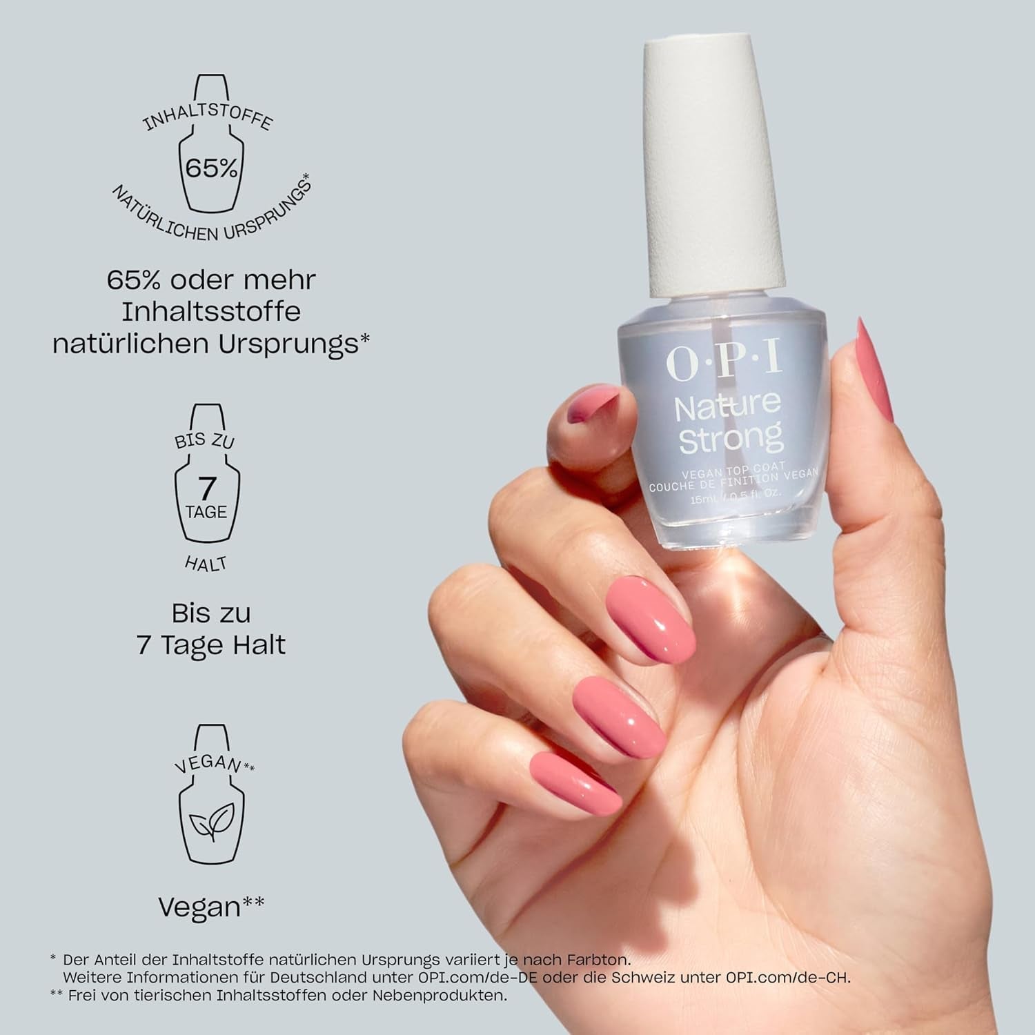 OPI Nature Strong Violet Shades – ojă de lungă durată cu o formulă vegană, inovatoare, care conține ingrediente naturale – pentru unghii strălucitoare