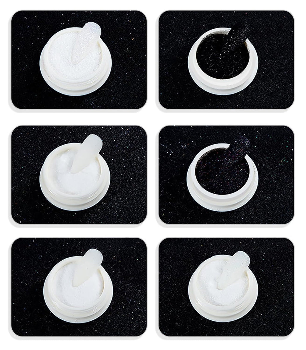 Chrome Nail Powder Aurora Ice Shimmer Chrome Pigment Pulver 4PCS Crome Pulver Nägel Nail Art Nageldesign