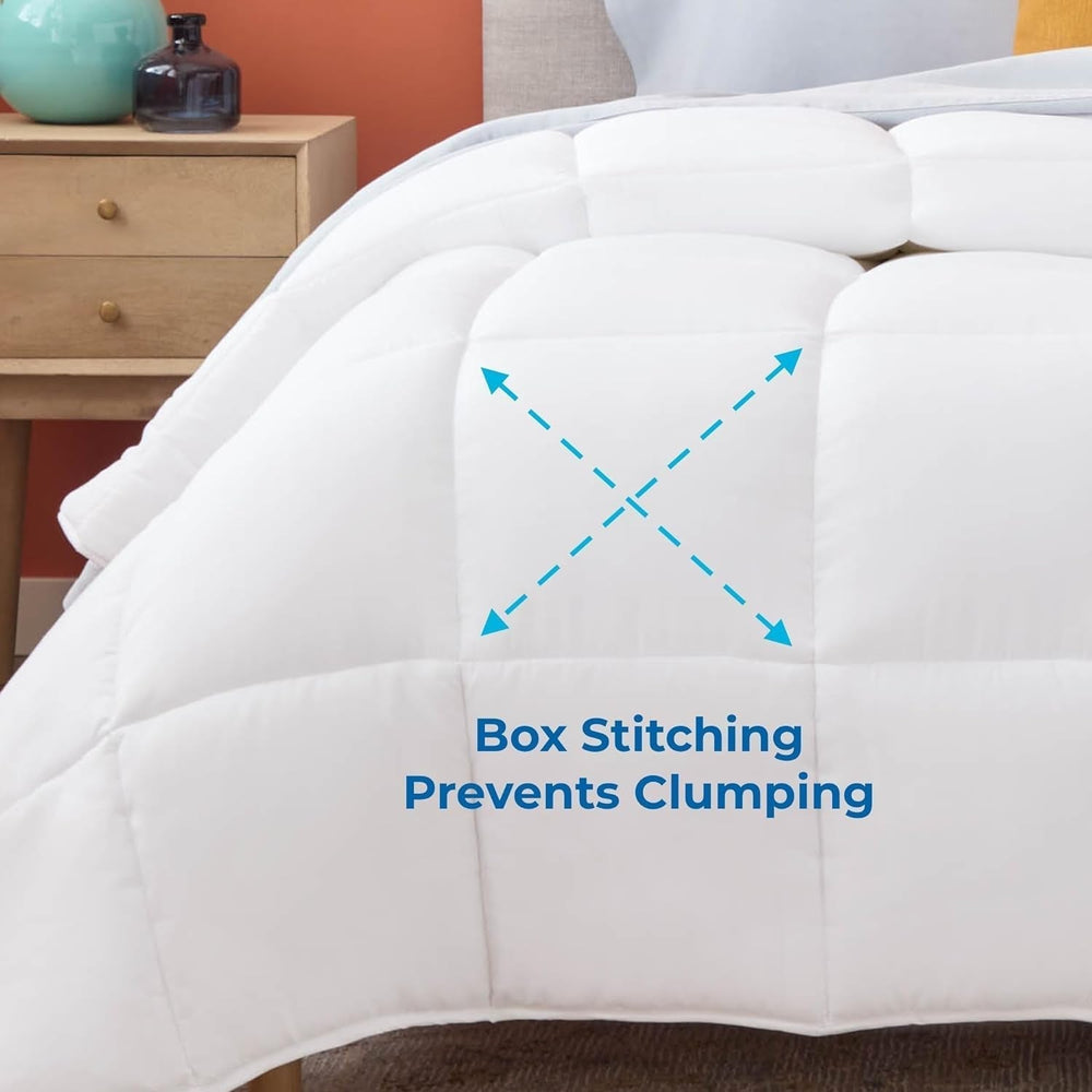 Piumino quattro stagioni Linenspa - piumino singolo in microfibra 10,5 Tog - Oeko-Tex, piumino alternativo con piumino, bianco Piumini e trapunte Naty Shop