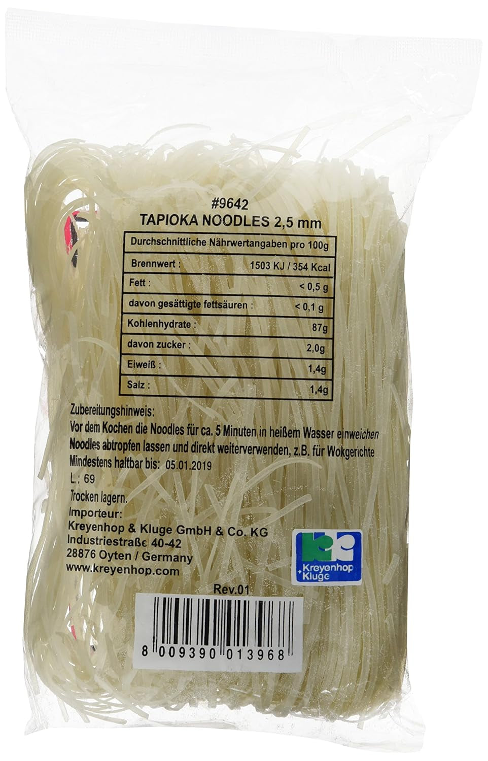 Spaghetti di riso con tapioca 2,5 mm (Huû tieáu nam vang) (1 x 400 g)