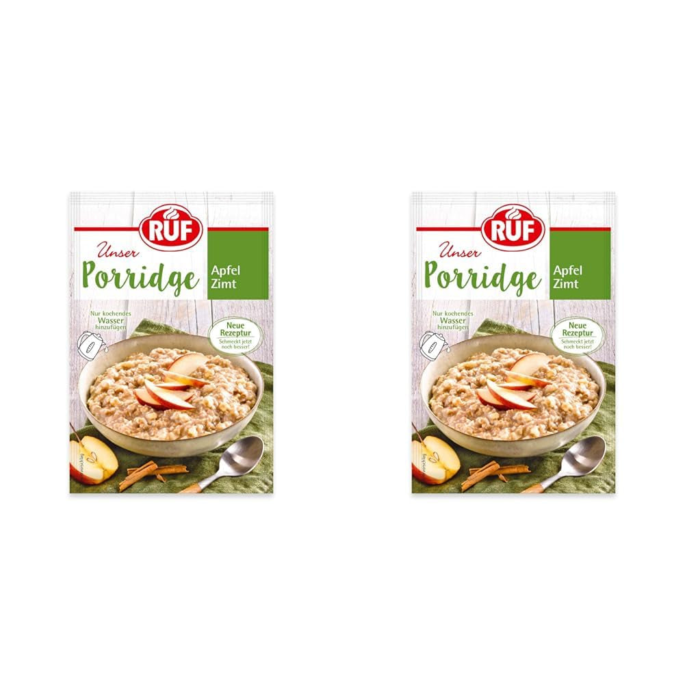 Farina d'avena istantanea RUF con fragole e vaniglia, un pasto estivo con avena pronto in 3 minuti, 1 busta x 65g