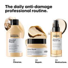 L'OréAl Professionnel Serie Expert Absolut Repair Gold, Shampoo alla quinoa + Doccia e bagno proteico Naty Shop