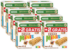 NESTLÉ CINI MINIS Barrette alla cannella, snack croccante al calcio integrale, confezione da 8 (4 x 25 g ciascuno)