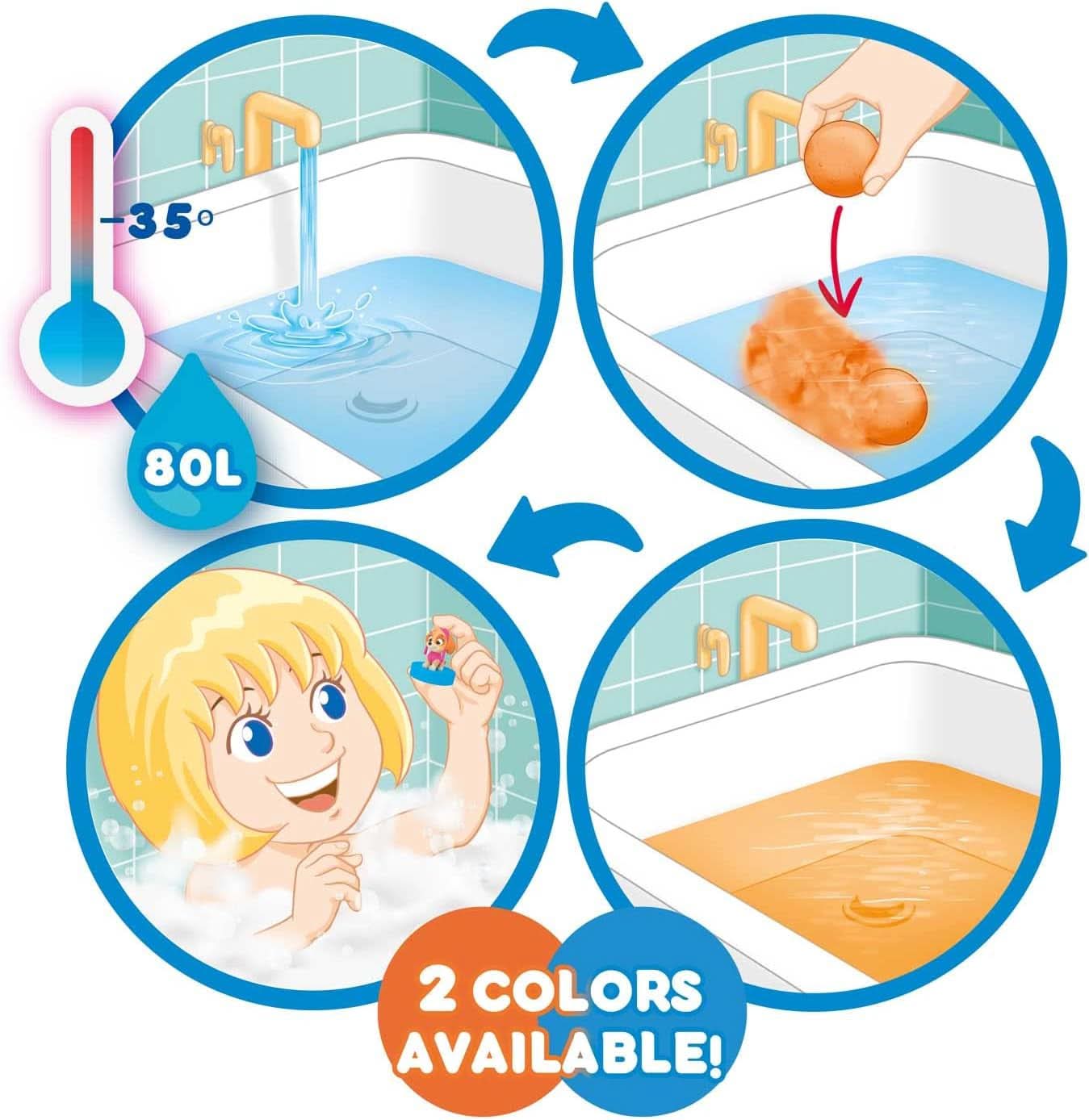 INKEE SURPRISE PAW PATROL, Bomba da bagno per bambini con sorpresa, gusto cola, effetto schiuma, 80 grammi Doccia e bagno Naty Shop