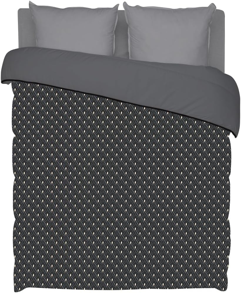 Bleu Câlin Trapunta Hermance stampata 1 persona, poliestere, blu/grigio, 140 X 200 Cm Trapunte e trapunte Naty Shop