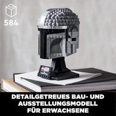 LEGO Star Wars Modello di Elmo Mandaloriano, Sammlerstück Zimmer-Deko ed EIN tolles Geschenk für Erwachsene, Bausatz, Männer, Frauen, Mama, Papa, Sammler-Geschenkidee 75328