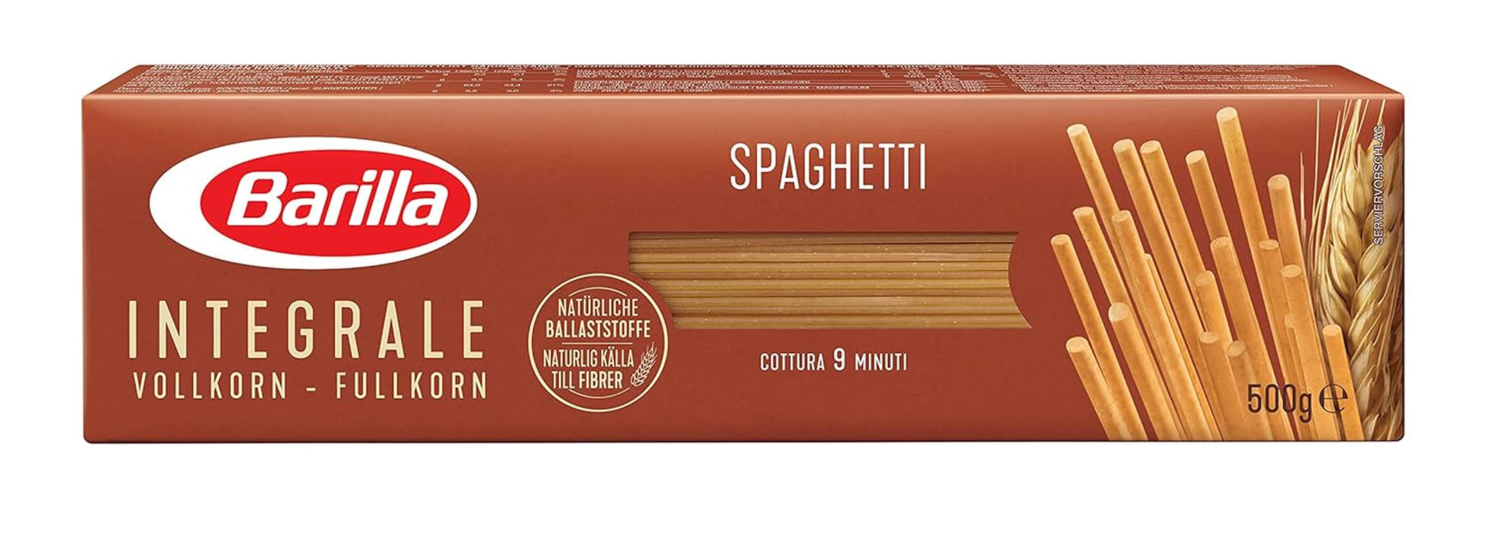 Barilla Pasta Integrale Fusilli – Pasta di semola con fibre naturali, 500 g