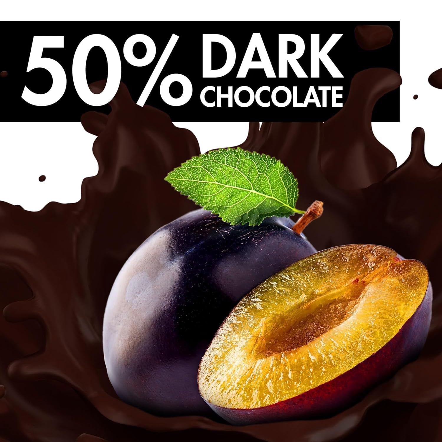 Prugna di Madeira – 220g – Specialità di marzapane con frutta e alcol – 8 monete di cioccolato fondente con gelatina di prugne e vino di Madeira – Idea regalo