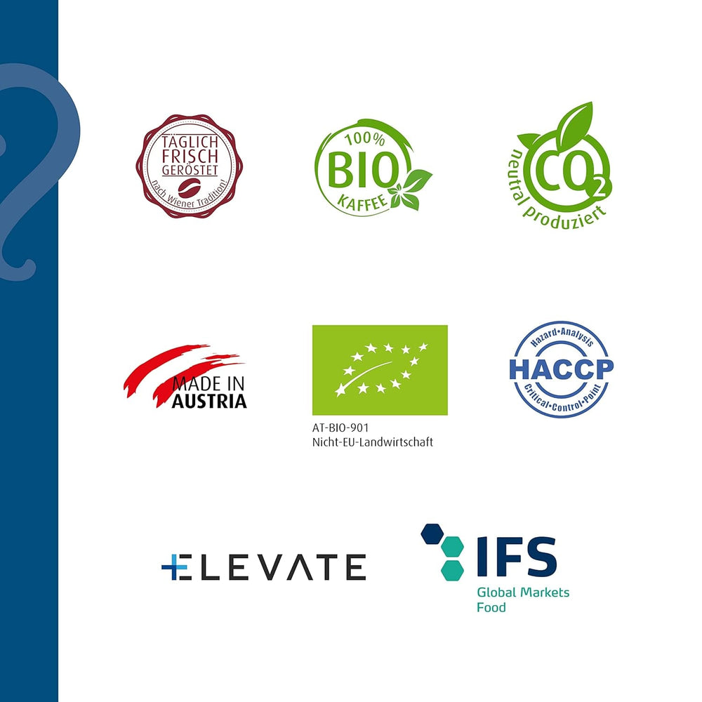 Helmut Sachers Kaffee - Miscela Viennese, Forza 3/5, 100% Arabica, Caffè in grani interi, 6 X 500G Naty Shop