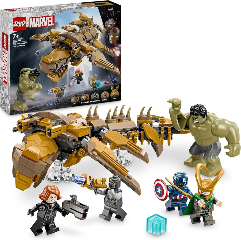 LEGO Marvel Avengers vs. Set giocattolo costruibile del Leviatano con le minifigure di Hulk e Capitan America, Loki, Vedova Nera e Chitauri, set di gioco Avengers per ragazzi e ragazze 7+ 76290 Set da costruzione Besuche den LEGO-Store Titolo predefinito