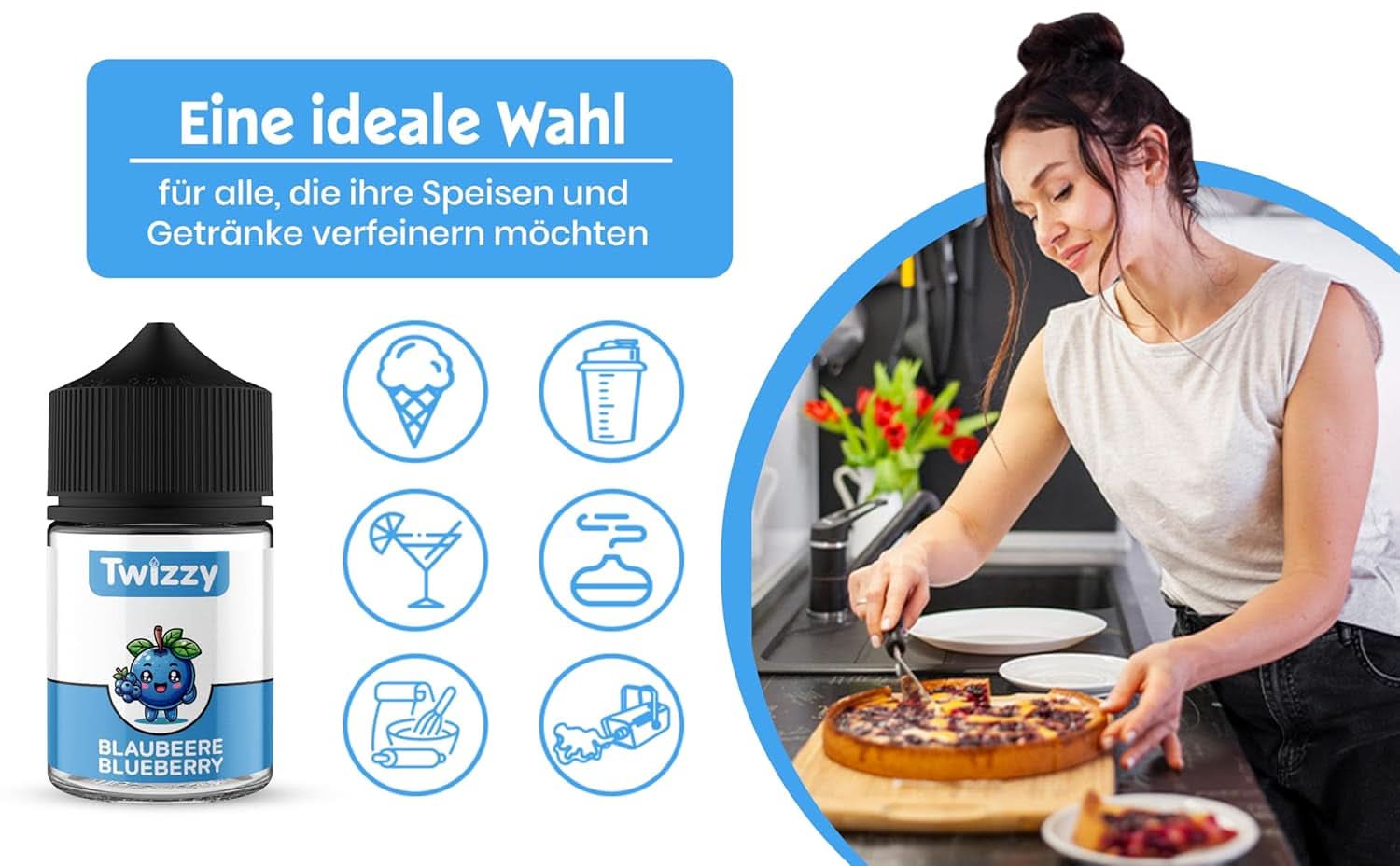 Twizzy Cranberry, Aroma Alimentare -60 ml - Aroma intenso - Ideale per dolci Aromi Naty Shop