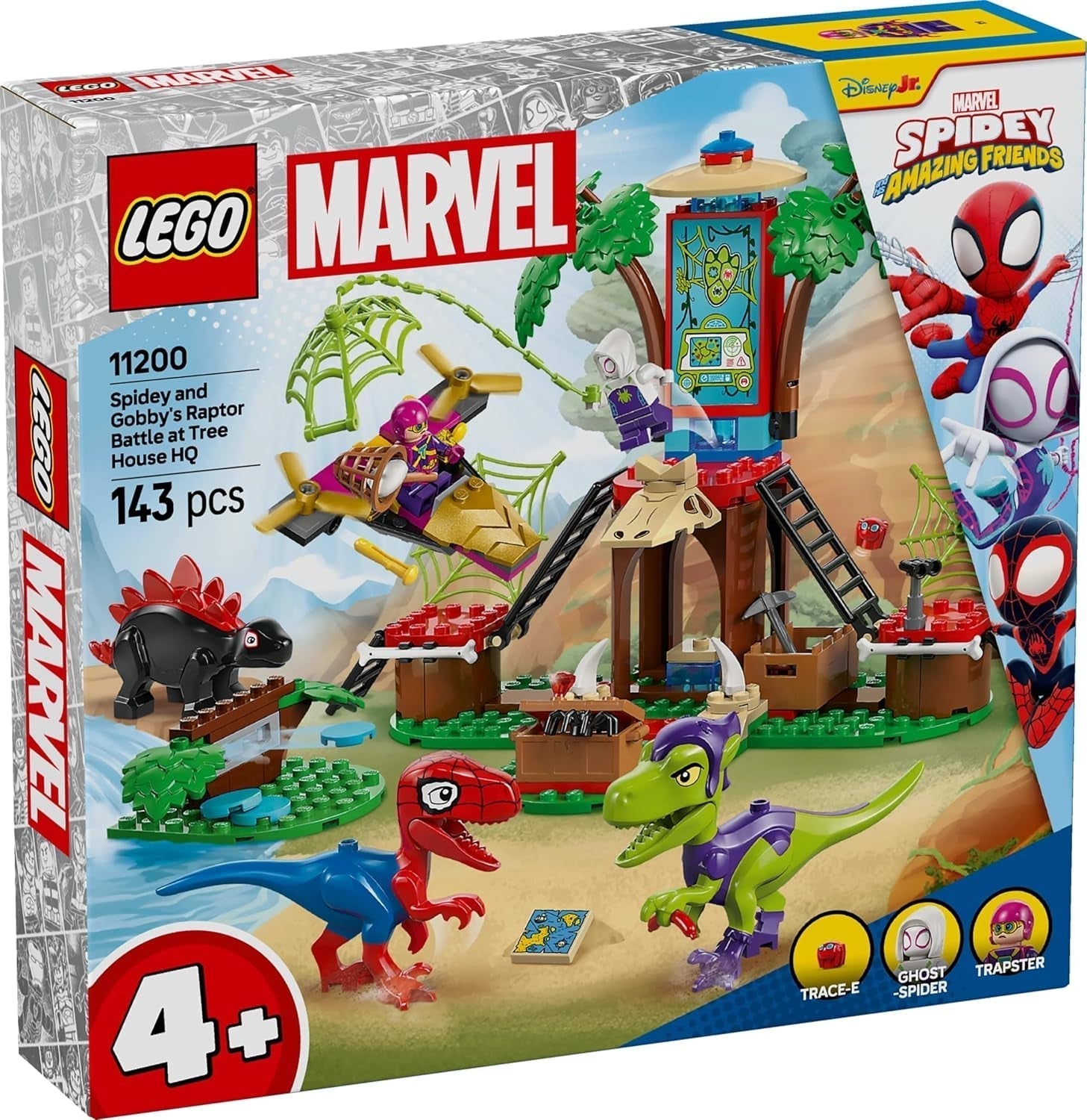 LEGO Marvel Showdown alla casa sull'albero: Spidey-Rex vs. Gobby-Raptor, set da costruzione e gioco per dinosauri, regalo di dinosauri giocattolo per ragazzi e ragazze 4+, Spidey e i suoi super amici 11200 set da costruzione Acquista il negozio LEGO