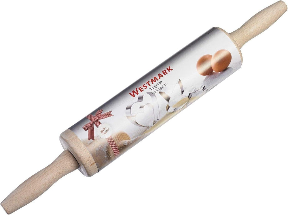 Westmark Teig-/Backrolle/Nudelholz, aus Buchenholz, Länge: 46 cm, Holz, Woody, Hellbraun, 30012270