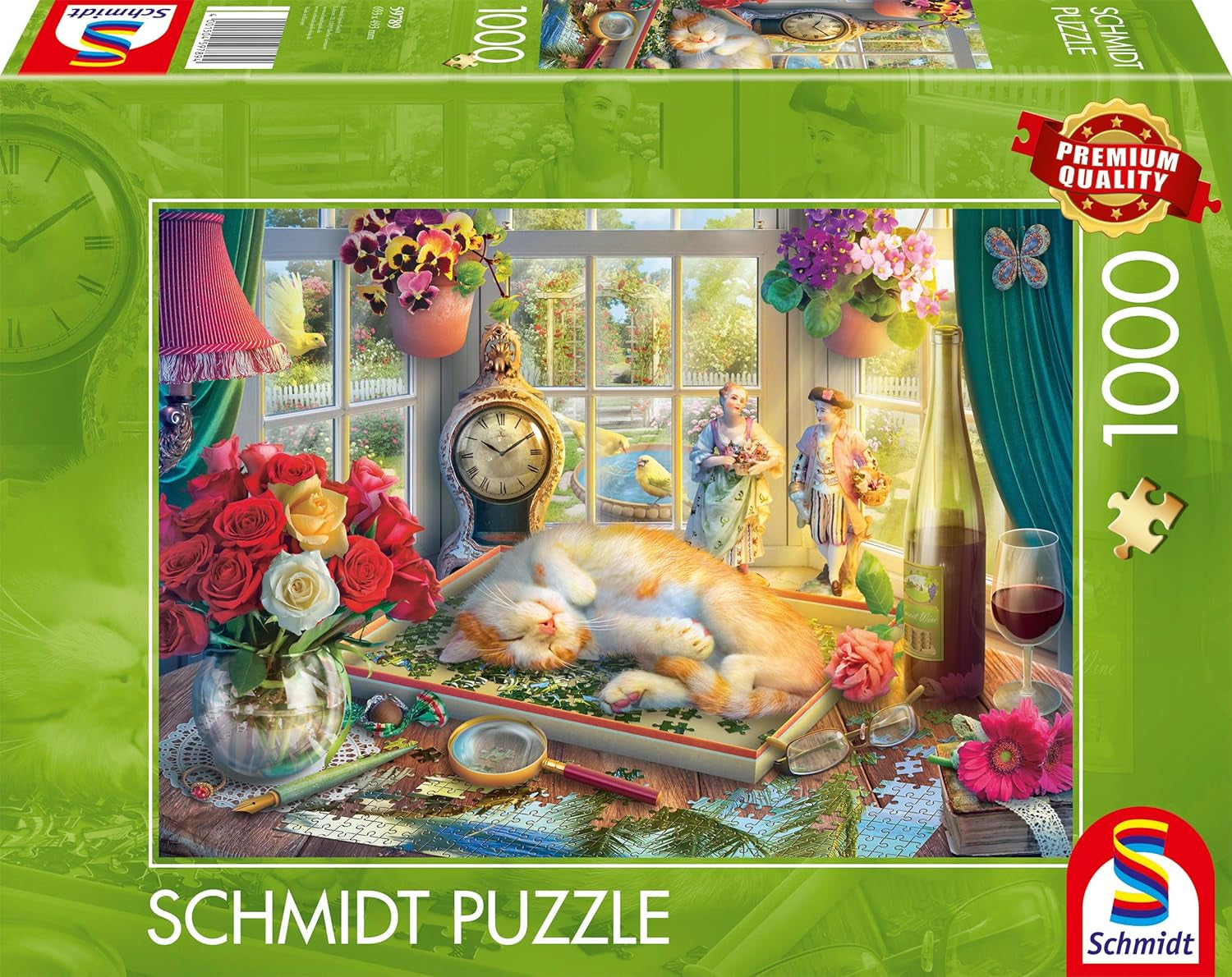 Schmidt Spiele 59789 Puzzle timp cu pisica, puzzle jigsaw 1000 piese Puzzle Naty Shop Titlu implicit
