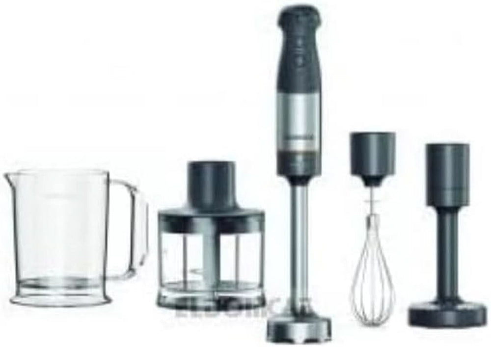 Kenwood Triblade XL Pro Stabmixer HBM80.322BK, 1200W, velocità variabile, Edelstahl(Pürierfuß), Schneebesen, Emulgieraufsatz, 500Ml Zerkleiner, 700 & 250Ml Becher, Spülmaschinenfeste Teile Bucatarie Naty Shop Grau 2 Hbm60.307Gy