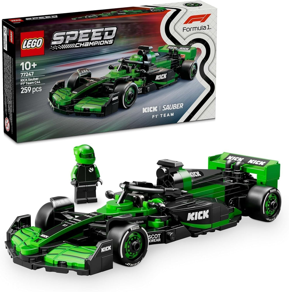 LEGO Speed Champions Auto da corsa Mercedes-Amg F1 W15 - Minifigure giocattolo di Formula 1 - Modello di auto da collezionare e costruire - Regalo per ragazzi e ragazze 10+ o fan adulti 77244 Set di costruzione Besuche den LEGO-Store Kick Sauber F1 Team C44 Race Car 77247