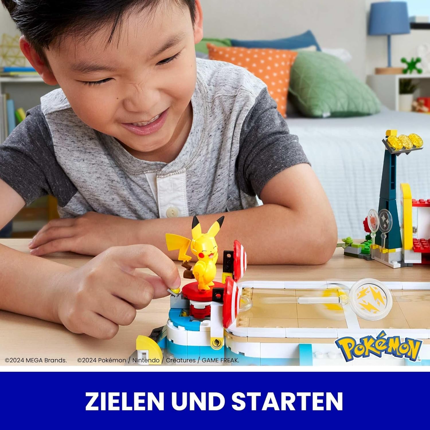 MEGA Pokémon Action Figure Giocattolo da Costruire, Arena di Allenamento da 1101 Pezzi, Gioco di Combattimento e 5 Figure Mobili per Bambini, Action Figure HWR82 Naty Shop