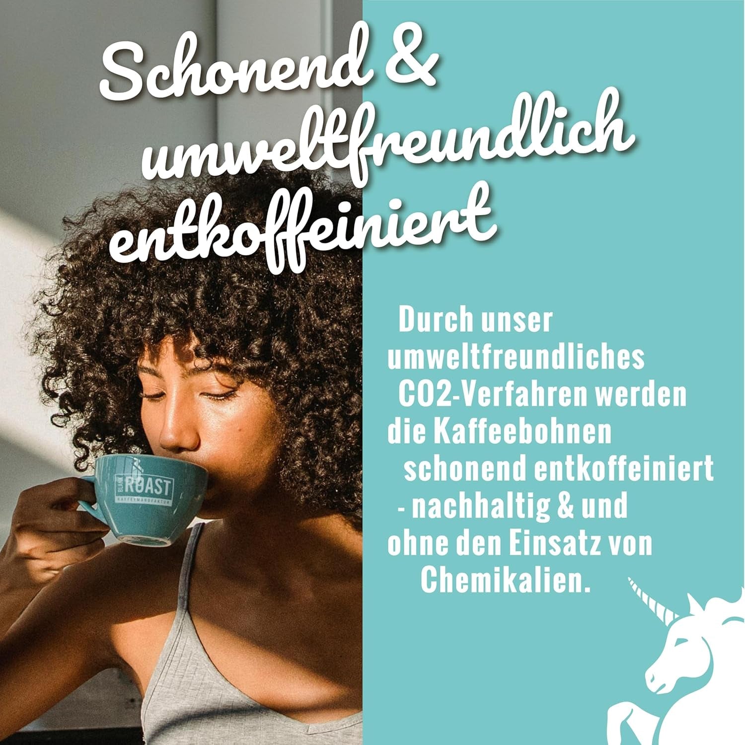 Blank Roast - EINZIG - 1kg - Kaffeebohnen koffeinfrei - 100% Arabica aus Peru - schonend & umweltfreundlich entkoffeiniert - säurearm mit voller Crema - ideal für jede Zubereitungsart