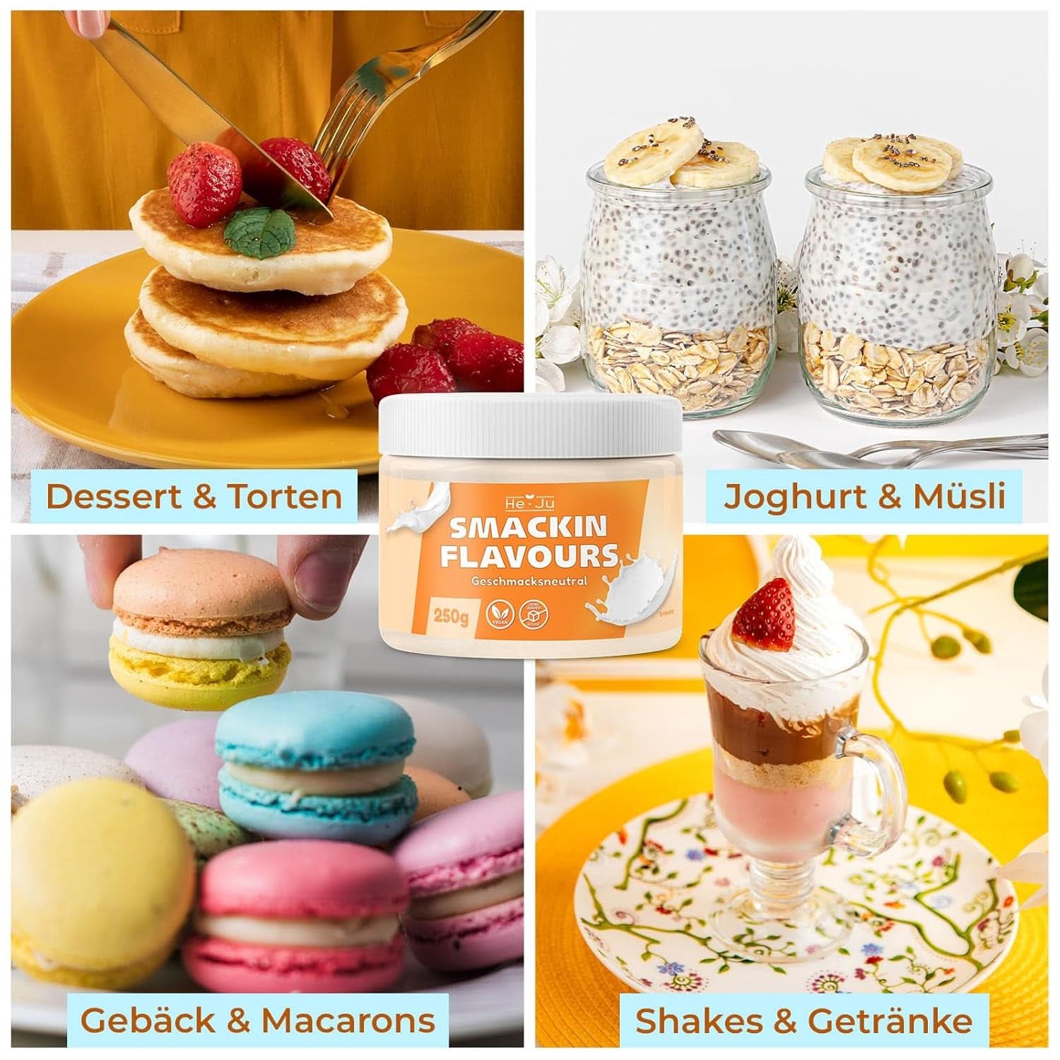 He-Ju, Pudră cu aromă neutra, 250 grame Arome Naty Shop