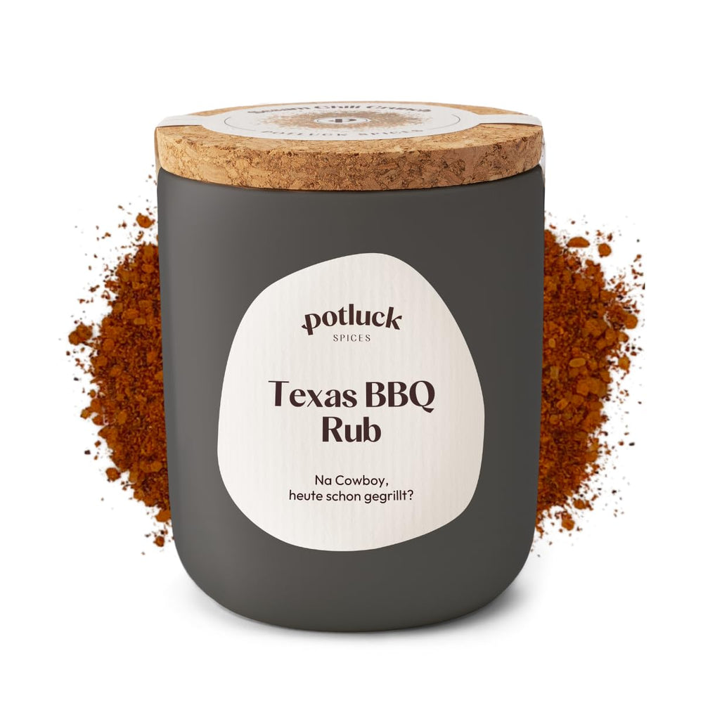 Potluck | Hamburger di spezie | Würzmischung im Keramiktopf | 100 g| Vegano, senza glutine e con ingredienti naturali