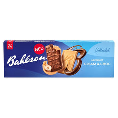 Bahlsen Cremă de alune și ciocolată, 100g, Biscuite crocante cu umplutură de cremă de alune și ciocolată cu lapte (1 x 100g)
