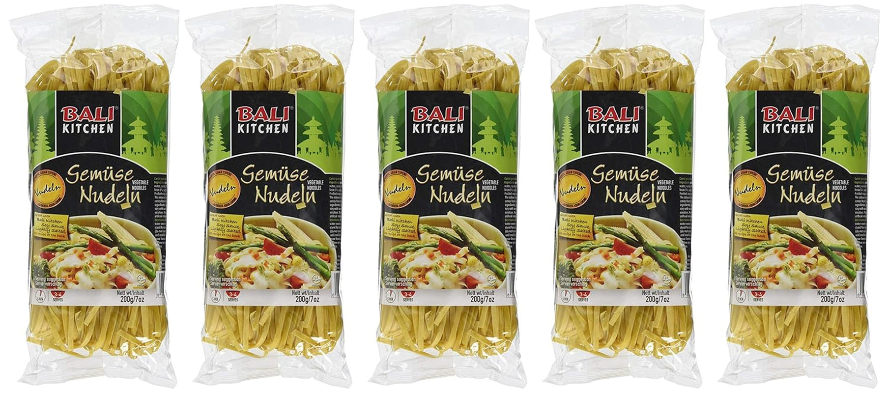 Tăiței cu legume, pachet de 5 (5 x 200 g)