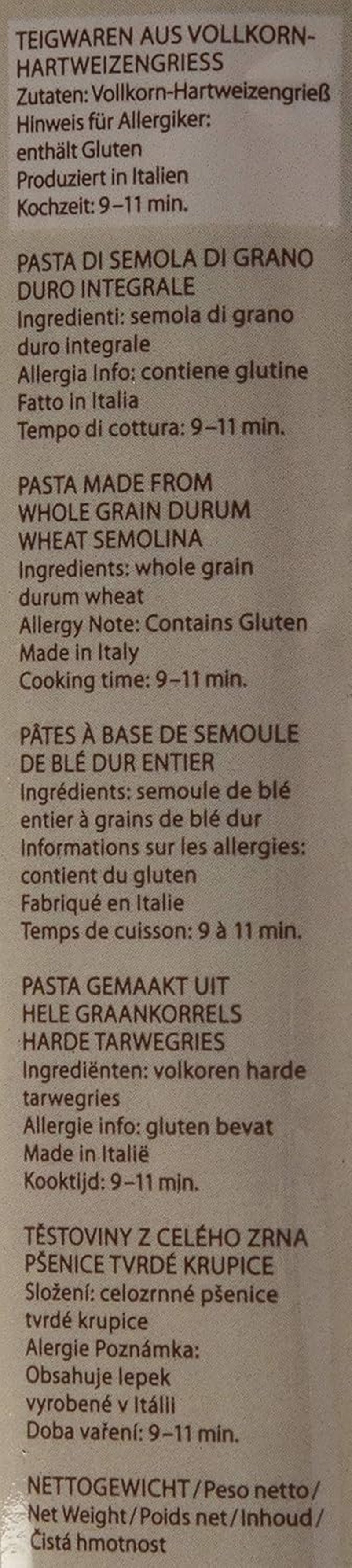 Spaghetti pasta integrale, 500 g