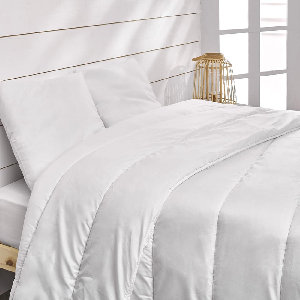 Piumino antiacaro Bleu Calin 140X200 Cm, Per letto singolo, Rivestimento in morbida microfibra, Trattamento Sanitized Piumini e Trapunte Naty Shop