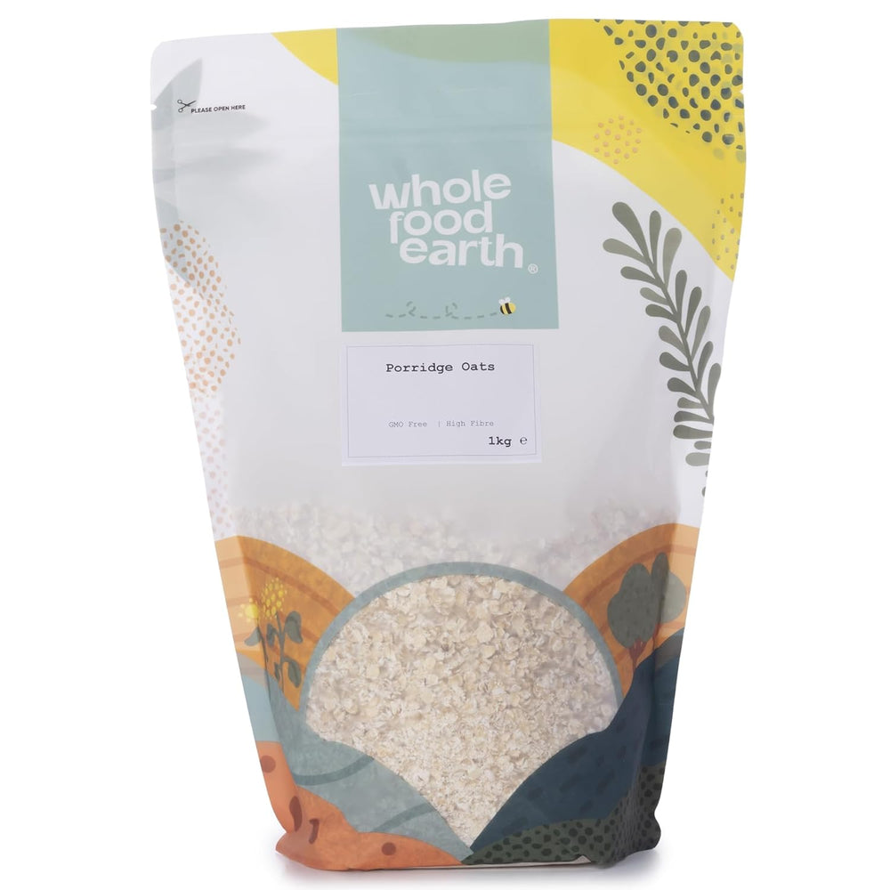 Wholefood Earth - Porridge di Avena Biologico 3 kg | Non OGM | Vegano | Ricco di fibre