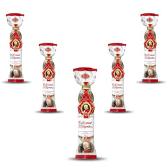 Palline Reber Mozart - 5 buste da 5 caramelle nell'edizione natalizia - Autentiche palline Reber Mozart, fatte di cioccolato fondente, marzapane e torrone