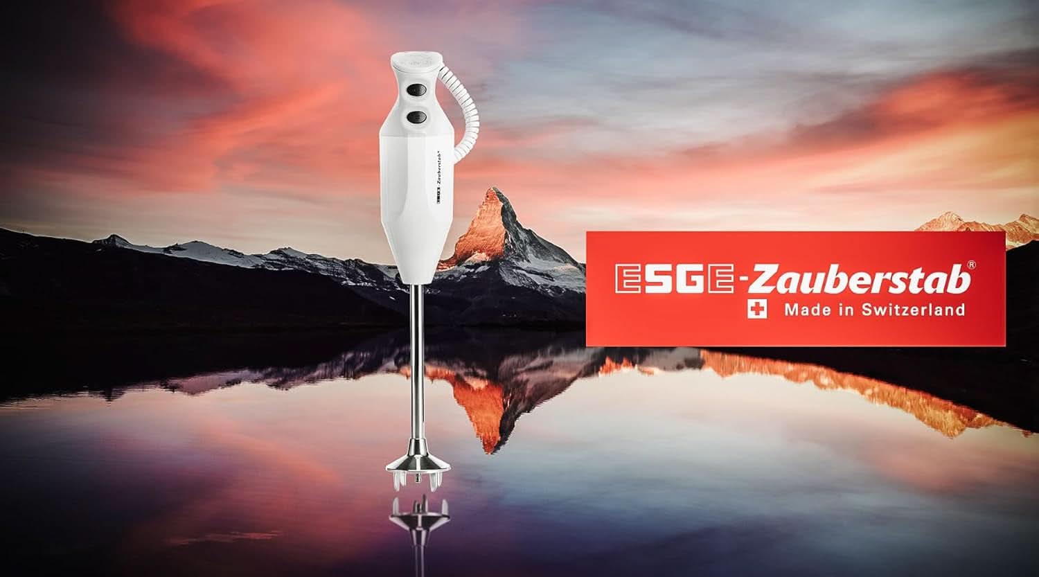 ESGE Zauberstab P 200 Profi, Stabmixer Weiß Inkl. Zubehör, Bis Zu 17.000 U/Min, 90860, Bianco/Grau Kitchen Naty Shop