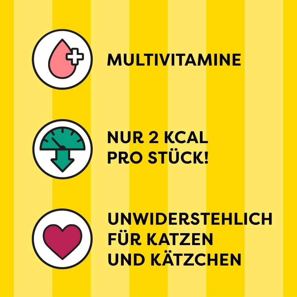 DREAMIES SHAKE UPS Multivitamine Seafood Festival, recompense pentru pisici în pliculețe porționate - 55g (6 pliculețe)