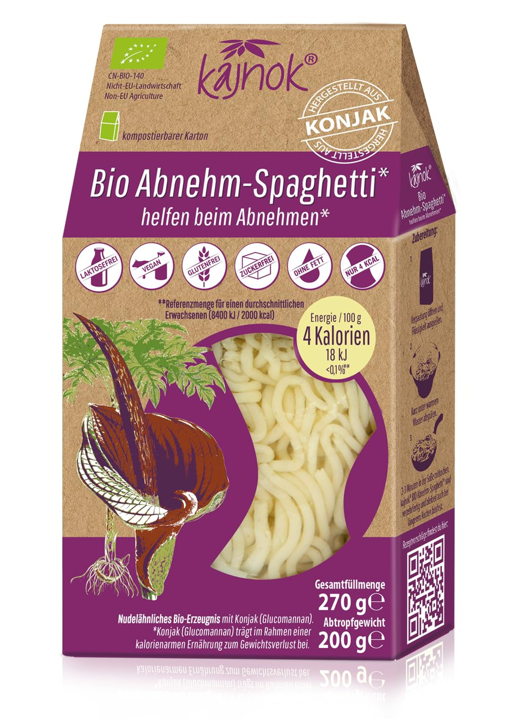 Spaghetti Dimagranti Biologici: Spaghetti Konjac - Tagliatelle Shirataki Biologiche per Dimagrire - Ideali per diete a Basso Contenuto di Carboidrati - La Migliore Alternativa alla Pasta per Dieta, Fitness e Stile di Vita Sano Confezione da 10 2,7 kg