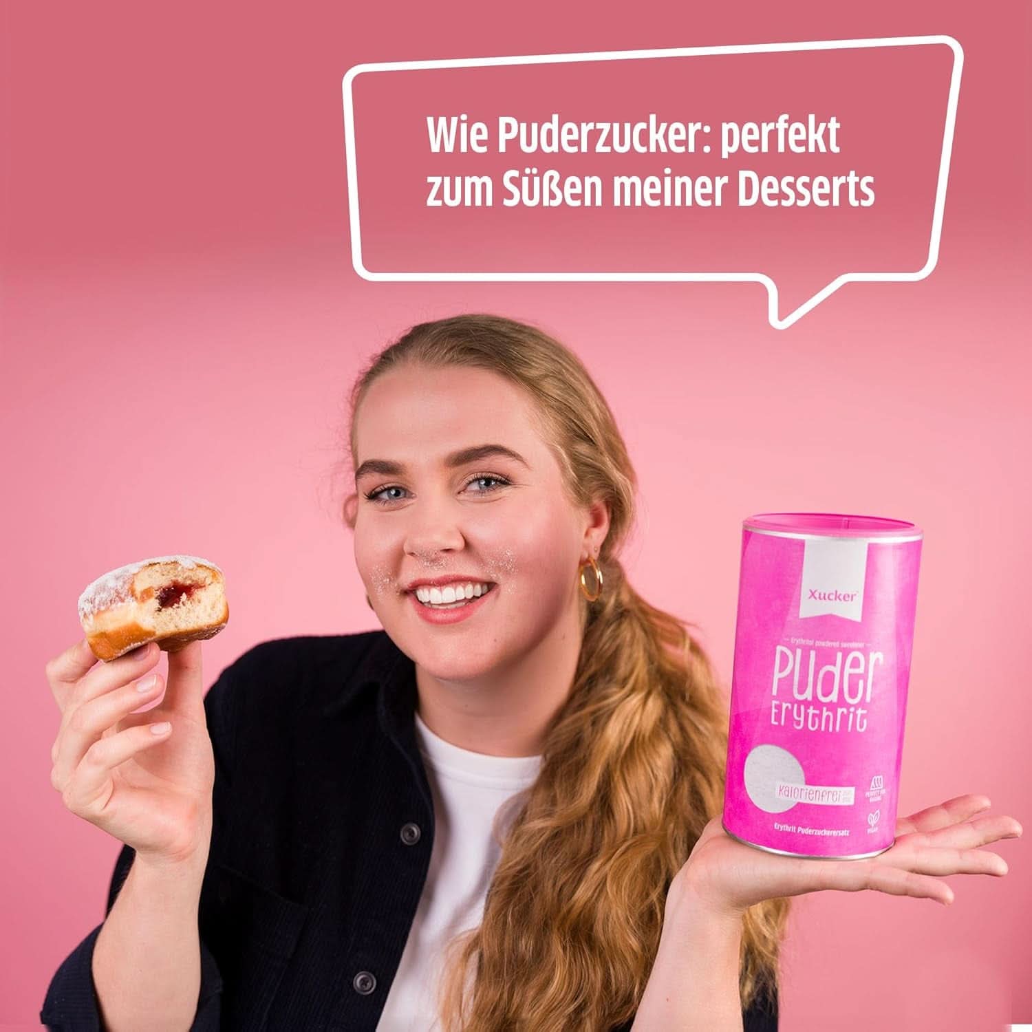 Xucker Zucchero a velo Eritritolo - Sostituto dello zucchero senza calorie, 600 grammi Dolcificanti Naty Shop