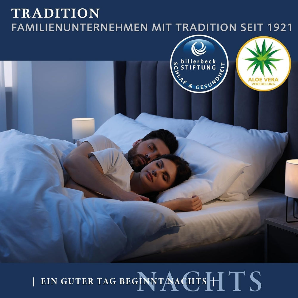 Piumino Billerbeck E21 King in fibra - Piumino in fibra pregiata con aloe vera - 135 X 200 Cm Piumino per tutte le stagioni con livello di calore medio, piumini e trapunte bianche Naty Shop